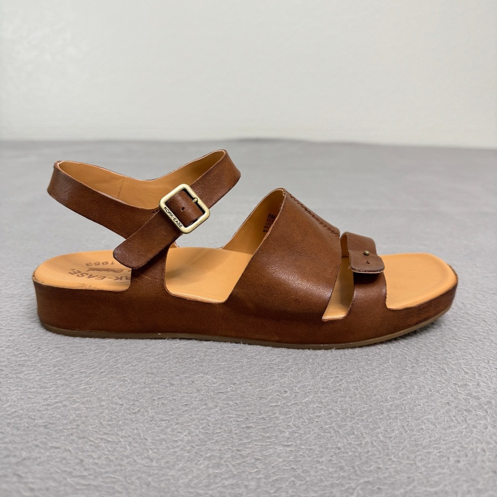 Kork-Ease Brown Leather Slingback Sandals